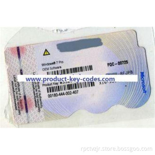 COA Windows Product Key Sticker for Win 7 Pro OEM , windows